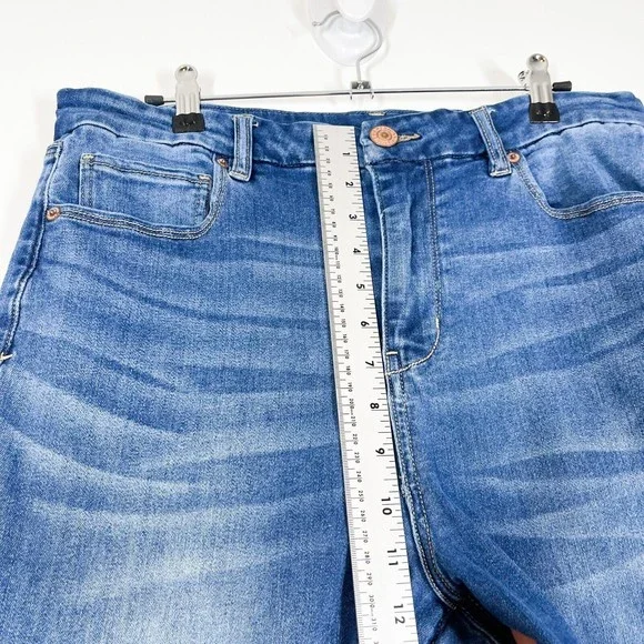 American Eagle Curvy Hi-Rise Skinny Fit Jeans Women's Blue Stretch Denim Size 16 - Picture 3 of 8